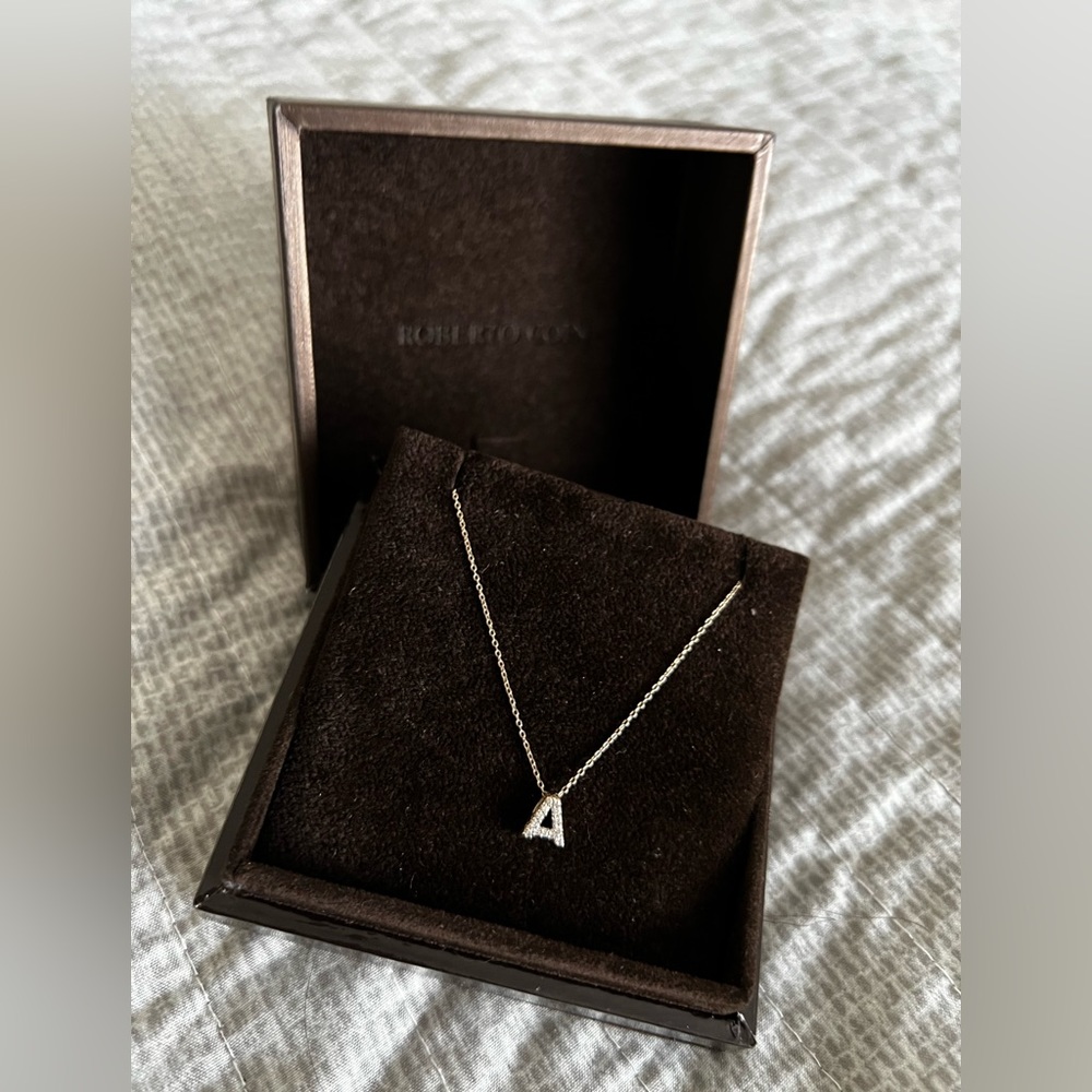 Roberto Coin 18k Initial Necklace - Letter A